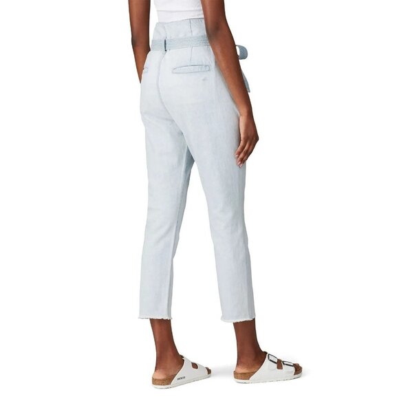 DL1961 Susie Paper Bag High Rise Light Wash Blue Denim Jeans Women's Size 27 - Picture 2 of 16